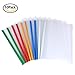 Shappy 10 Pieces Transparent File Folder Sliding Bar Report Covers for A4 Report Display Cover Organizer Binder, 5 Color
