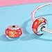 JIAYIQI Murano Glass Charm Fit Pandora Charm Bracelets 925 Sterling Silver Glass Stopper Beads fit Pandora Bracelet and and Necklace, Chrsitmas Birthday Jewelry for Women