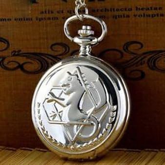 Pixle Pocket Watch - Antique Bronze Anime Theme Vintage Pocket Watch Necklace Quartz Chain Gift Retro