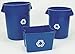 Rubbermaid Commercial Products FG263273BLUE-V Brute Recycling Container with Venting Channels, 32 gal, Blue