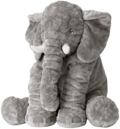 Huggable Soft Elephant, 22 Inch, Grey Stuffed Animal Plush