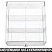 mDesign Plastic Wide Kitchen Pantry, Cabinet, Countertop Organizer Storage Station with 3 Drawers for Coffee, Tea, Sugar Packets, Sweeteners, Creamers, Drink Pods, Packets; 18 Sections - Clear