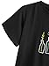 SheIn Women's Casual Cute Graphic Crew Neck Tops Short Sleeve Tees Large Black