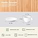 Porcelain Espresso Cups and Saucers, 2.5 Ounce Stackable Ceramic Espresso Mugs, Demitasse Cups Set with Mini Teaspoons Designed for Espresso Lovers Daily Use, 12 Pcs