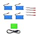 Noiposi 4pcs 3.7V 780mAh 20C Lipo Battery with X6 Charger for Wltoys V636 V686 V686G V686K JJRC V686 Quadcopter