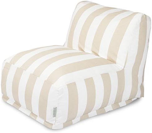 Durable Longshore Tides 24" H x 27" W Bean Bag Lounger, Removable Cover, Sand