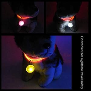 GOUSHENG collar Animali Domestici  Pet LED Pendant, 7 Pack Pet Collare Anti-Perso Light Up Collari per Cani Water Resistant Clip-On Dog Cat Collar Light - Safety Night Walking Lights Criceto per Cani