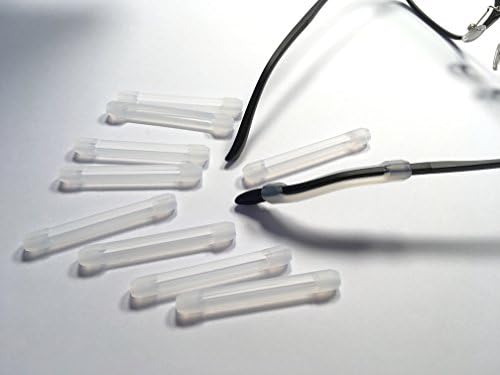 5 PAIRS Keepons Comfort Clear Thread-on Temple Tip Sleeve Prevent Eyeglass Slipping Anti Slip Anti Slide Eyewear Sunglasses Spectacle Glasses Temple Tip Sports Ear Hook Sleeve Retainer