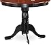 East West Furniture ANT-BLK-T Round Table, 36-Inch, Black/Cherry Finish