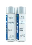 Psoriasis Shampoo and Conditioner Set by pHat 5.5 (8 oz) Organic Natural Ingredients are Safe for Sensitive Skin and Hair. With Manuka Honey and Aloe Vera