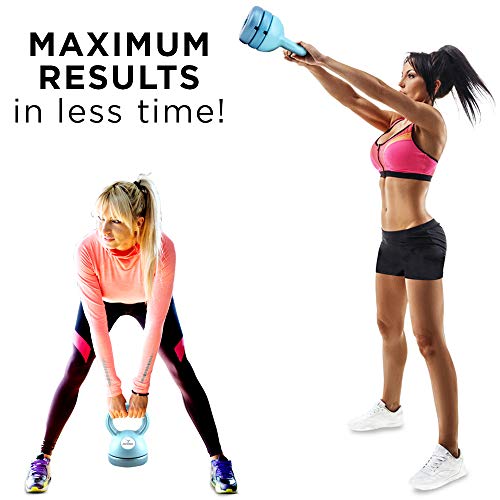 Empower Kettlebell Weight Set for Women, Adjustable Kettlebells 5 lbs, 8 lbs, 12 lbs, 3-in-1 Kettlebell Set