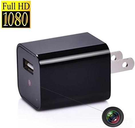 Hidden Camera USB Wall Charger - Motion Detection Cell Phone Charger Spy Camera with Infrared Spectrum - Spy Camera USB Adapter 1080 Full HD - Nanny Cam - Office - Home Security – Supports Up To 32GB