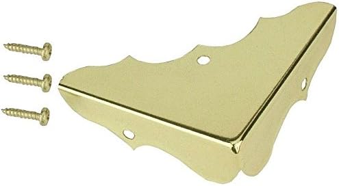 4 x Brass Triangle Corner Protectors 30mm Brackets Decorative Furniture Edges