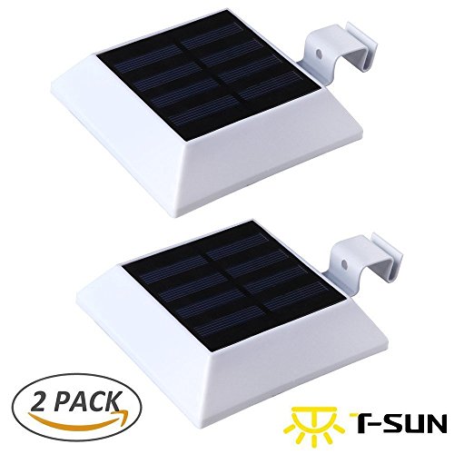 [2 PACK] T-SUN Solar Gutter Lights Motion Sensor Wall Light, 6 LED Solar Mtoion Security Night Light for Outdoor Garden, Fence, Patio, Garage(3000K Warm White) - Thumbnail 7