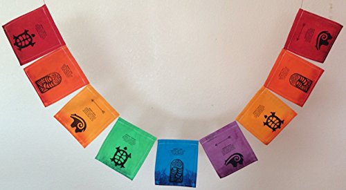 Turtle, Owl, Bear, 'Spirit Animals' Prayer Flag . All proceeds to families in Mexico.