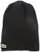 Lacoste Mens Classic Wool Ribbed Knit Beanie , Black, One Size
