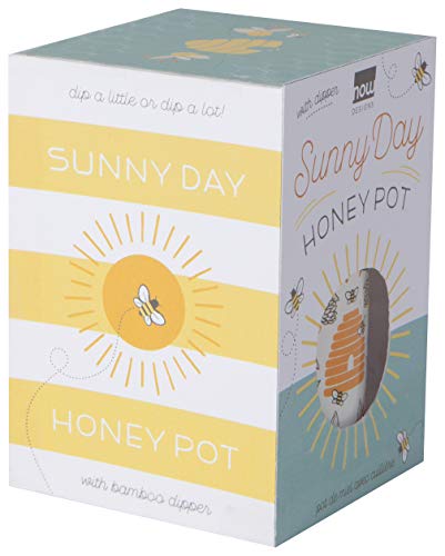 Now-Designs-Stone-Honey-Pot-Sunny-Day-with-Bees-3-x-4-in-10-oz-Capacity