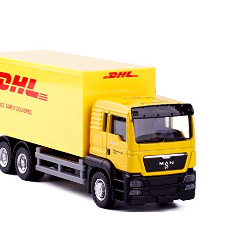 Ailejia 1:64 Alloy DHL Container Truck Toy Freight Transport Vehicle Model for Kids