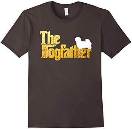Mens Shih Tzu Dogfather T Shirt - Shih Tzu Gifts XL Asphalt