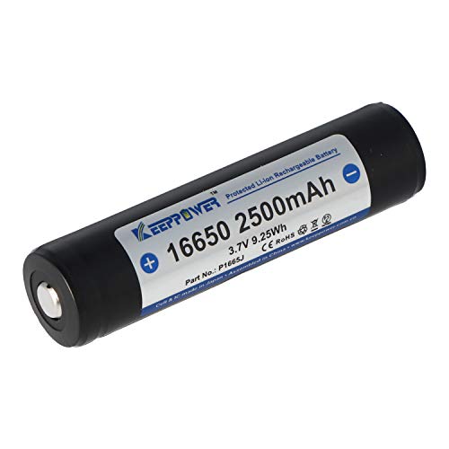 Keeppower 16650 BZW. 17650 2500mAh 3,6V - 3,7V Li-Ion-Akku geschützt (Pluspol erhöht) UR16650ZTA – Bild 4