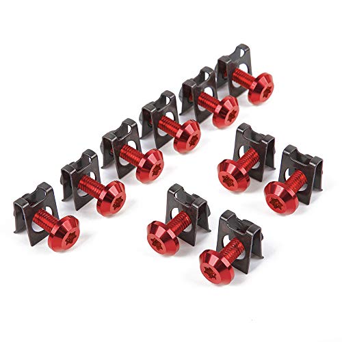 XX eCommerce Motorcycle Motorbike Universal Aluminum Accessories M6 10pcs Motorcycle Fairing Bolt Screw Fastener Speed Clip Fixation Nut kit for BMW Yamaha Honda Kawasaki Harley Ducati