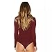 Laiyuan Women's Bodysuit Bodycon Jumpsuit Overalls Neck Lace up Tie Front