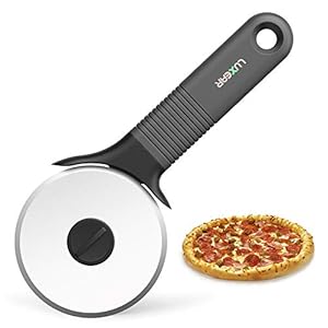 Luxear Pizzaschneider Profi Pizzaroller Pizzarad – Pizza Cutter aus Hochwertiger 304 Edelstahl Räder und Silikon Griff…
