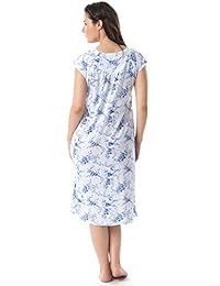 Casual Nights Camisón de encaje floral con mangas para mujer