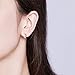 Star Cubic Zirconia Huggie Hoop Earrings for Women Sterling Silver Constellation Cartilage Cute Charms CZ Sleeper Small Hoop Dainty Stars Earrings Hypoallergenic Sensitive Ear Jewelry