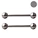 Ruifan Grade 23 Titanium Externally Threaded Nipple Piercing Jewelry Barbell Ring Tongue Rings Nipple Straight Body Piercing Jewelry for Women Men 14G 16G 12mm 14mm 16mm 19mm