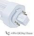 Circle (6 Pack) PLT-26W 841, 4 Pin GX24q-3, 26 Watt Triple Tube, Compact Fluorescent Light Bulb