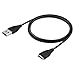 Soulen for Fitbit Surge Charger,Replacement USB Charger Charging Cable for Fitbit Surge Fitness Superwatch (2-Pack 3.3ft Black)