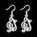 Silver Plated Music Note Dangle Earrings Fashion Earrings Daily Wear