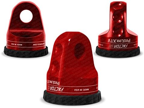 Factor55 ProLink XTV Loaded Shackle Mount With Titanium Pin & Rubber Guard (6,000 Lbs) - Red by FACTOR55