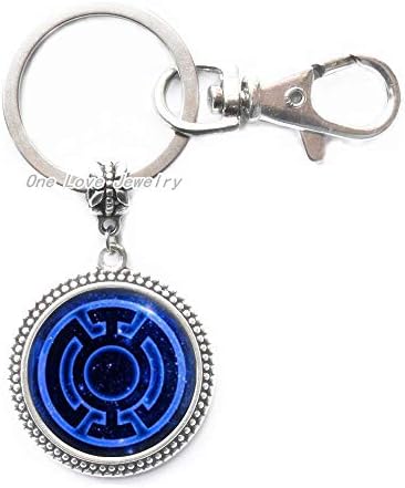 Blue Lantern Keychain,Blue Lantern Key Ring,Video Game Keychain,Art Gifts,for Her,for him,TAP097