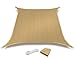 Sorbus Sun Shade Sail [8' X 10'] Canopy - Rectangle Shade Sail UV Block Patio, Garden, Outdoor Facility Activities (Rectangle - Sand Tan)