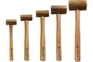Stuccler Rawhide Mallet, 25/32/44/48mm Jewelry Making Hammer, Polishing and Forming Tool for Gold & Silver Metalworking (44mm