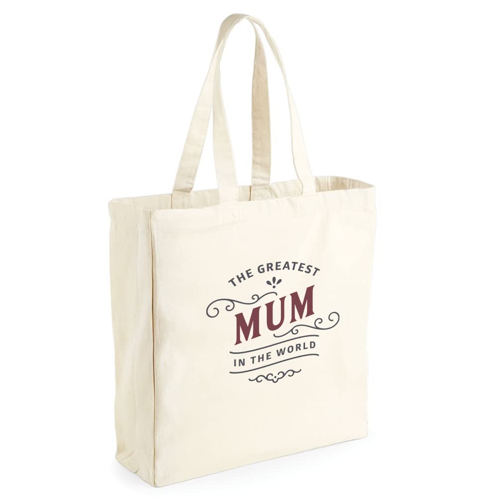 D Design Invent Print! Mum Gift Bag Personalised Present for Birthday Mum’s Day Gift Funny Novelty Mum Keepsake 40 x 39 x 13cm (Natural)