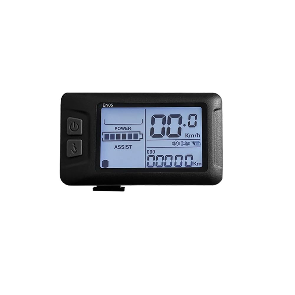 Pojedehy Ebike LCD Display Control 24/36/48V Speedometer Wired SM Plug Bike Computer Black