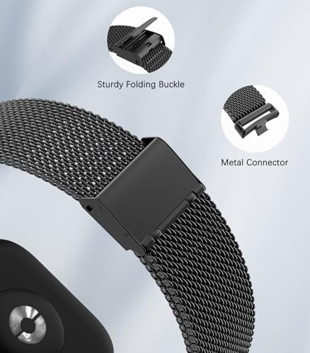 MoKo Correa Metálica Compatible con Redmi Watch 6/5/4/Xiaomi Smart Band 9 Pro/8 Pro, Correa de Repuesto de Malla de Acero Inoxidable con Cierre Ajustable para Hombre Mujer