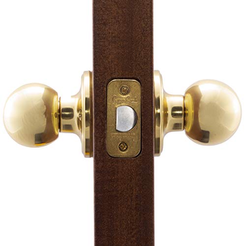 Copper Creek BK2020PB Ball Door Knob, Passage Function, 1 Pack, in