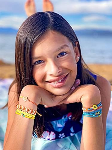 FROG SAC 12 Braided Charm Bracelets for Women, Teen Friendship