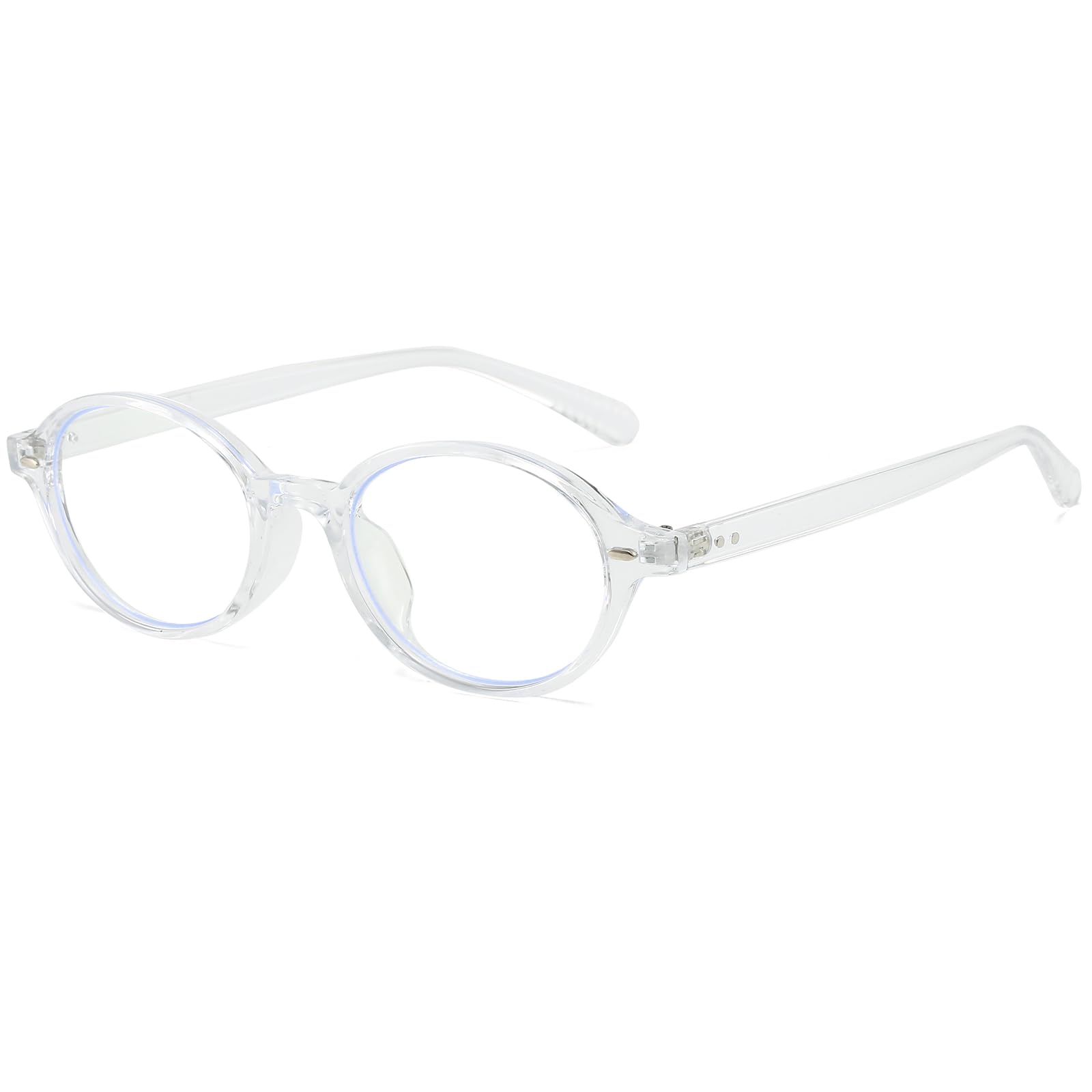 YAMEIZE Oval Blue Light Blocking Glasses for Women Small Oval Frame Eyeglasses Anti Fatigue for Computer Gaming Glasses