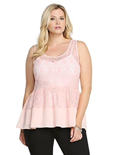 Torrid Lace Chiffon Peplum Tank Top in Kuwait Whizz Tops Tees