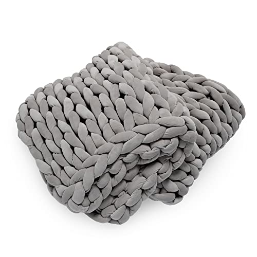 COLEYBEAR Chunky Knit Blanket, Super Soft and Warm NonShedding Knitted