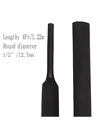 XHF2018   Tubo termorretráctil de pared doble 3:1 con adhesivo activado por calor, con forro de tubo de arco marino y protector de alambre para manguera, color negro