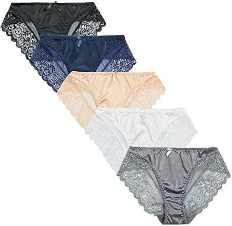 Kingfung 3-6 Pack Women's Invisible Seamless Bikini Underwear Half Back Coverage Panties