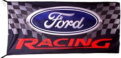 Amazon Com F Ord Racing Flag Banner 2 5 X 5 Ft Sports Outdoors