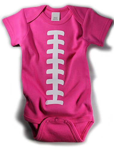 Baby Football One Piece Bodysuit Outfit Hot Pink