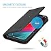 SHIELDON iPhone Xs Case, Genuine Leather iPhone Xs Wallet Folio Case with Auto Sleep Wake Function, Magnetic Closure, RFID Blocking Card Slots, Soft Back Cover Compatible with iPhone Xs - Black